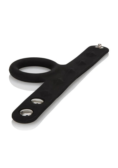 CalExotics Silicone Tri-Snap Scrotum Support Ring - Medium - Happytoys Sexshop: Toys for Feeling Happy & Easy 😊 - Discreet geleverd