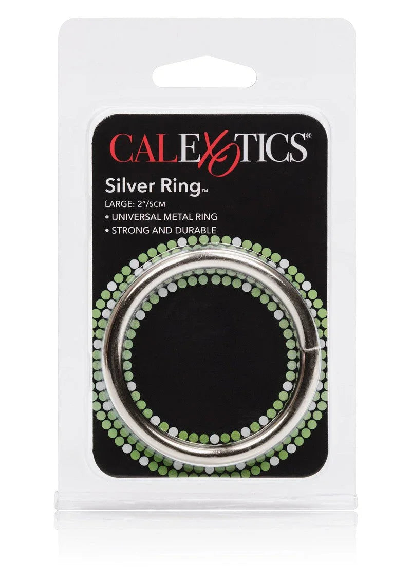 CalExotics Silver Ring - Large - Happytoys Sexshop: Toys for Feeling Happy & Easy 😊 - Discreet geleverd