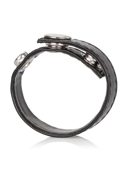 Leather 3-Snap CockRing by CalExotics - Happytoys Sexshop: Toys for Feeling Happy & Easy 😊 - Discreet geleverd