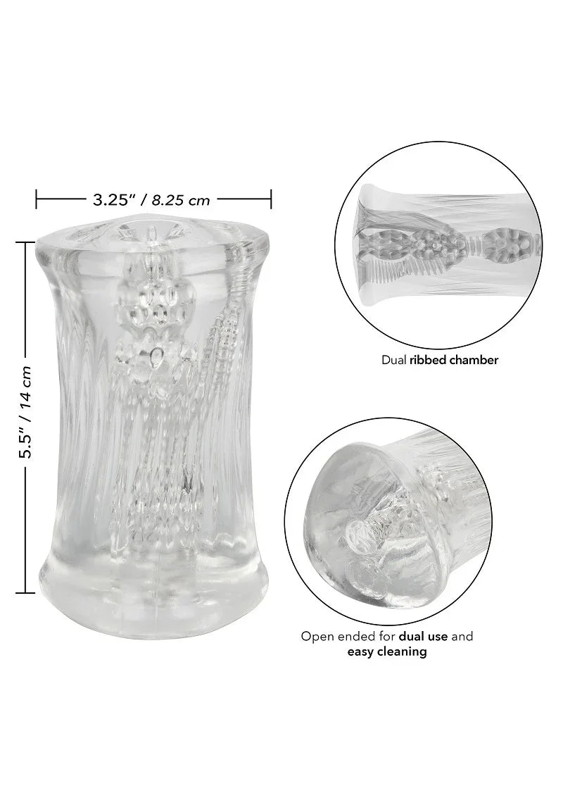 Cyclone Triple Chamber Stroker Masturbator by CalExotics - Happytoys Sexshop: Toys for Feeling Happy & Easy 😊 - Discreet geleverd