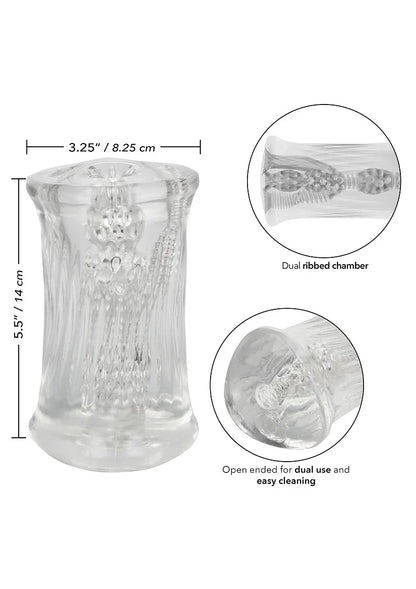 Cyclone Triple Chamber Stroker Masturbator by CalExotics - Happytoys Sexshop: Toys for Feeling Happy & Easy 😊 - Discreet geleverd