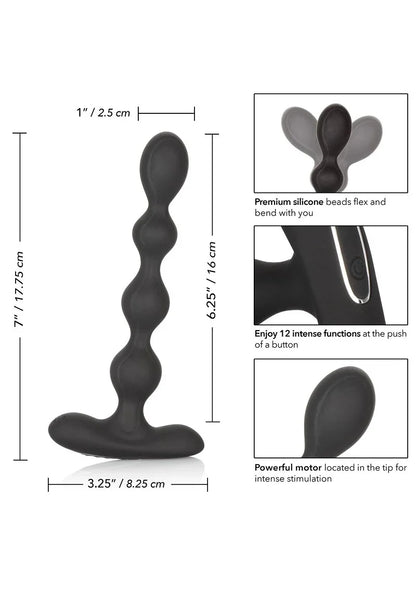 Eclipse Slender Vibrating Anal Beads by CalExotics - Happytoys Sexshop: Toys for Feeling Happy & Easy 😊 - Discreet geleverd