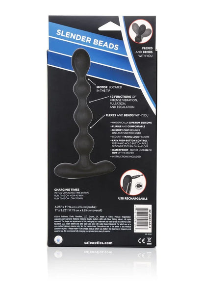 Eclipse Slender Vibrating Anal Beads by CalExotics - Happytoys Sexshop: Toys for Feeling Happy & Easy 😊 - Discreet geleverd