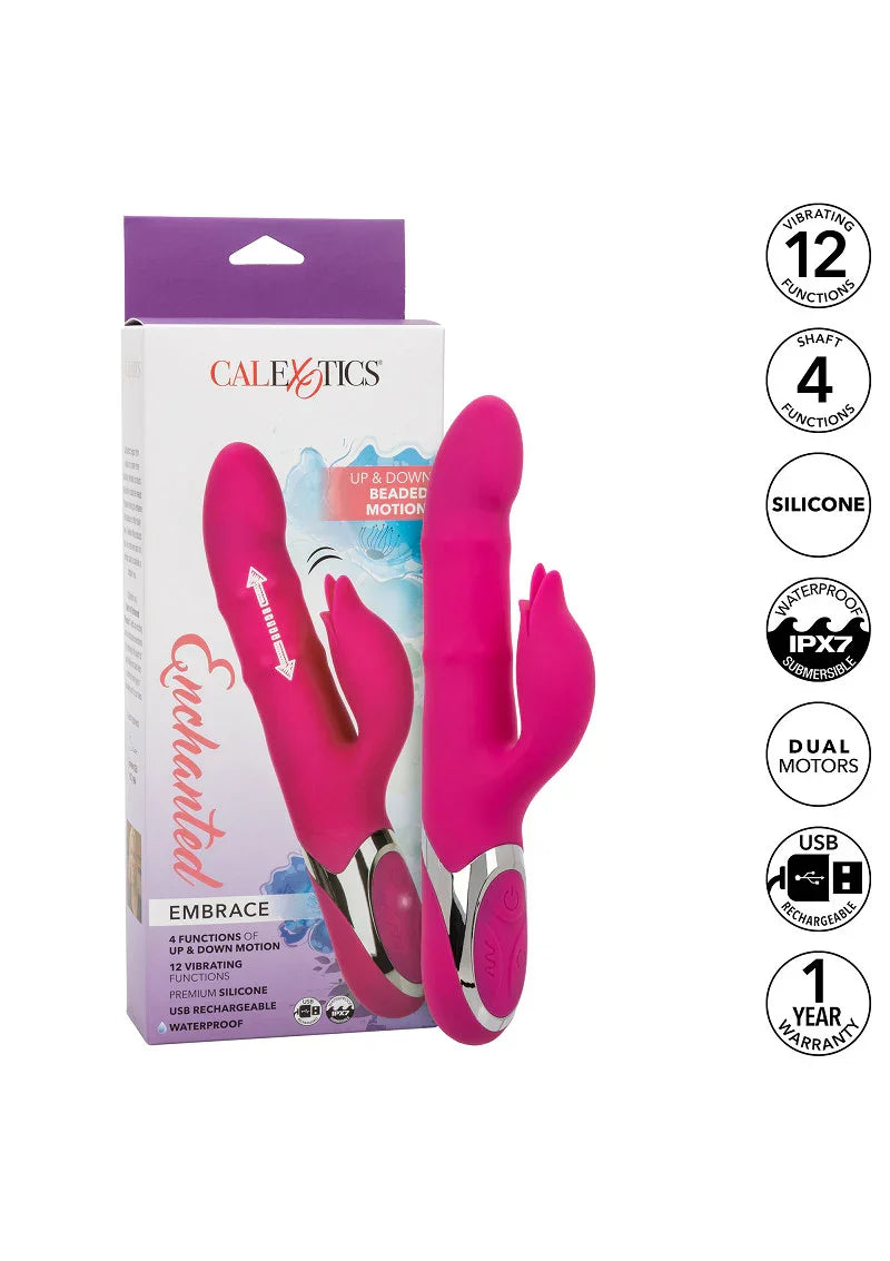 Enchanted Embrace Double Thrusting Vibrator by CalExotics - Happytoys Sexshop: Toys for Feeling Happy & Easy 😊 - Discreet geleverd