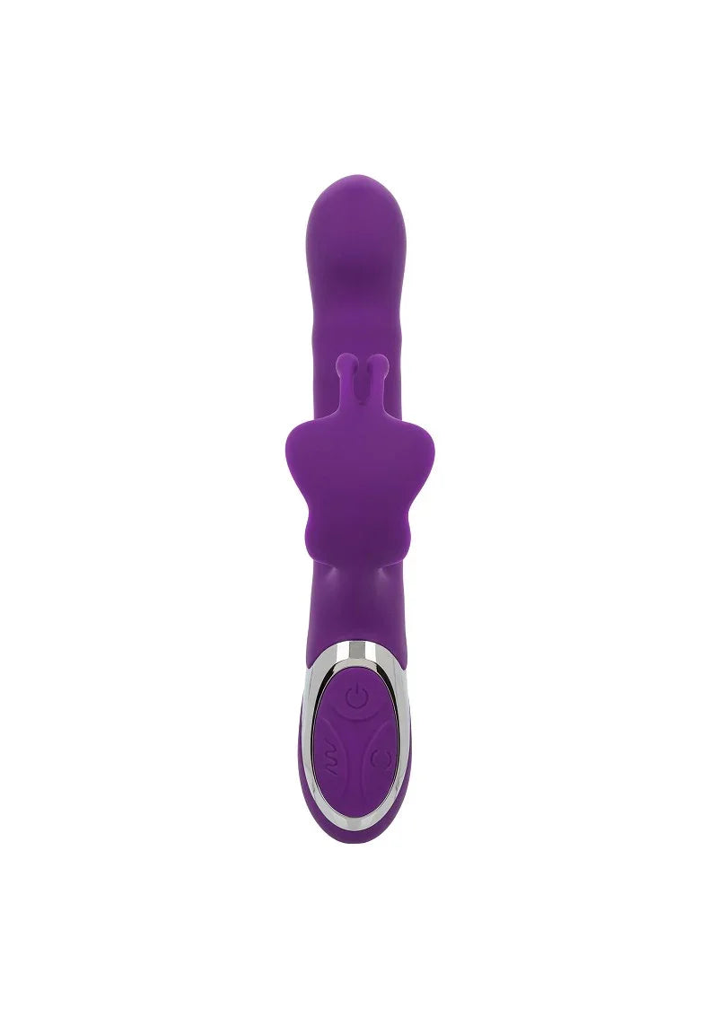 Enchanted Flutter Double Vibrator with clit stimulation by CalExotics - Happytoys Sexshop: Toys for Feeling Happy & Easy 😊 - Discreet geleverd