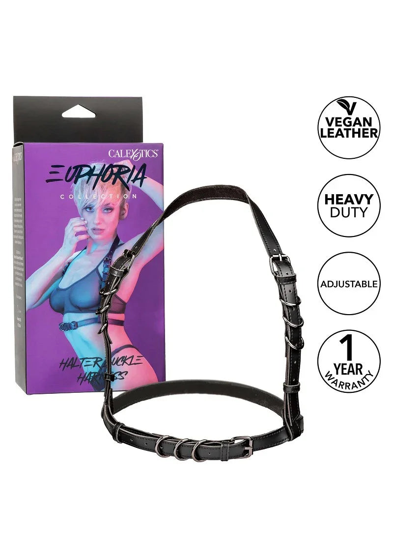 Euphoria Collection Halter Buckle Harness by CalExotics - Happytoys Sexshop: Toys for Feeling Happy & Easy 😊 - Discreet geleverd