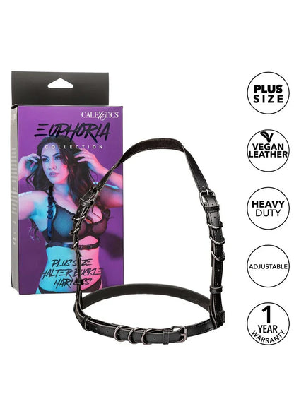Euphoria Collection Plus Size Halter Buckle Harness by CalExotics - Happytoys Sexshop: Toys for Feeling Happy & Easy 😊 - Discreet geleverd