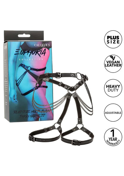 Euphoria Collection Plus Size Multi Chain Thigh Harness by CalExotics - Happytoys Sexshop: Toys for Feeling Happy & Easy 😊 - Discreet geleverd