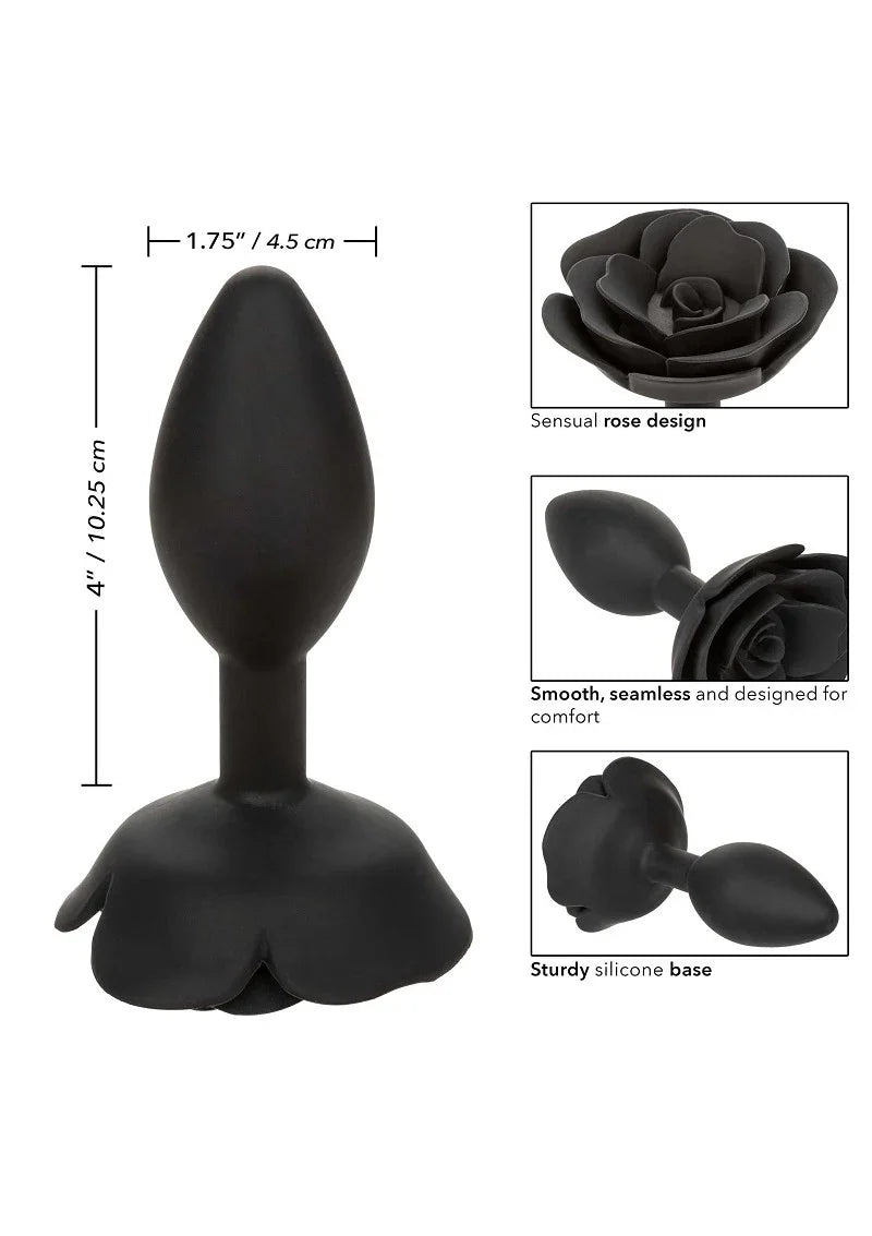 Forbidden Large Rose Anal Plug by CalExotics - Happytoys Sexshop: Toys for Feeling Happy & Easy 😊 - Discreet geleverd