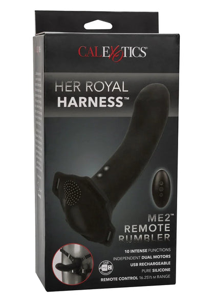 Her Royal Harness Me2 Remote Rumbler Pegging Strap-On CalExotics - Happytoys Sexshop: Toys for Feeling Happy & Easy 😊 - Discreet geleverd