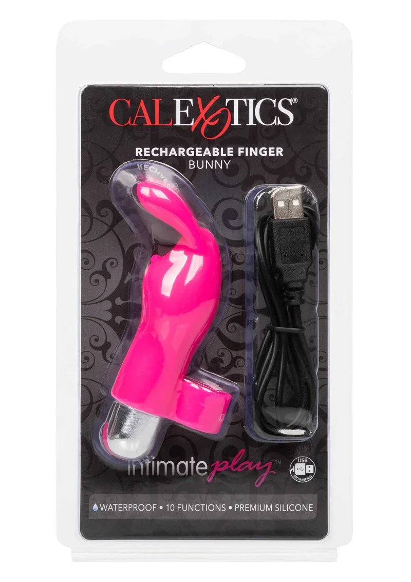 ♀ CalExotics Intimate Play Rechargeable Finger Bunny vibrator - Happytoys Sexshop: Toys for Feeling Happy & Easy 😊 - Discreet geleverd