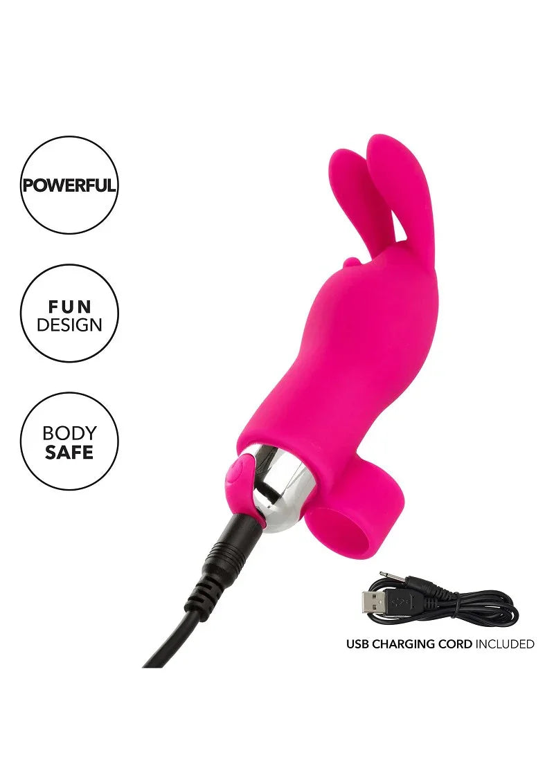 ♀ CalExotics Intimate Play Rechargeable Finger Bunny vibrator - Happytoys Sexshop: Toys for Feeling Happy & Easy 😊 - Discreet geleverd