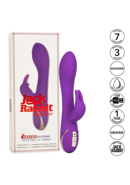 Jack Rabbit Signature Heated Silicone Rotating 'G' Rabbit by CalExotics - Happytoys Sexshop: Toys for Feeling Happy & Easy 😊 - Discreet geleverd
