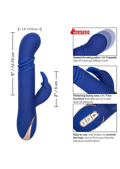 Jack Rabbit Signature Heated Silicone Thrusting 'G' Rabbit vibrator by CalExotics - Happytoys Sexshop: Toys for Feeling Happy & Easy 😊 - Discreet geleverd