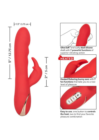 Jack Rabbit Signature Heated Silicone Ultra-Soft Rabbit by CalExotics - Happytoys Sexshop: Toys for Feeling Happy & Easy 😊 - Discreet geleverd