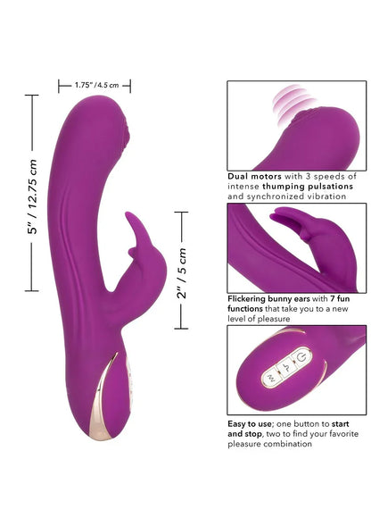 ♀ CalExotics Jack Rabbit Signature Silicone Thumping Rabbit - Happytoys Sexshop: Toys for Feeling Happy & Easy 😊 - Discreet geleverd