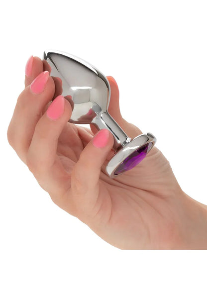 Jewel Large Amethyst Plug by CalExotics - Happytoys Sexshop: Toys for Feeling Happy & Easy 😊 - Discreet geleverd