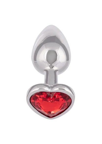 Jewel Small Ruby Heart Plug by CalExotics - Happytoys Sexshop: Toys for Feeling Happy & Easy 😊 - Discreet geleverd