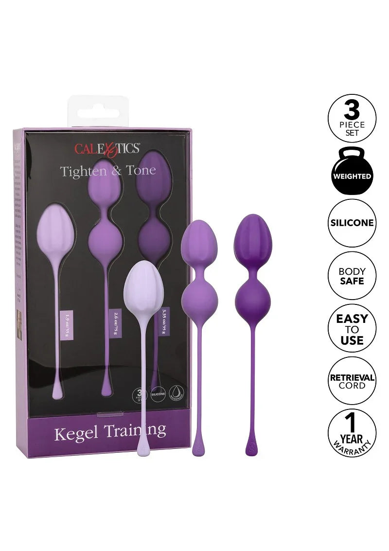 ♀ CalExotics Kegel Training 3-Piece Set bekkenbodem versterker - Happytoys Sexshop: Toys for Feeling Happy & Easy 😊 - Discreet geleverd