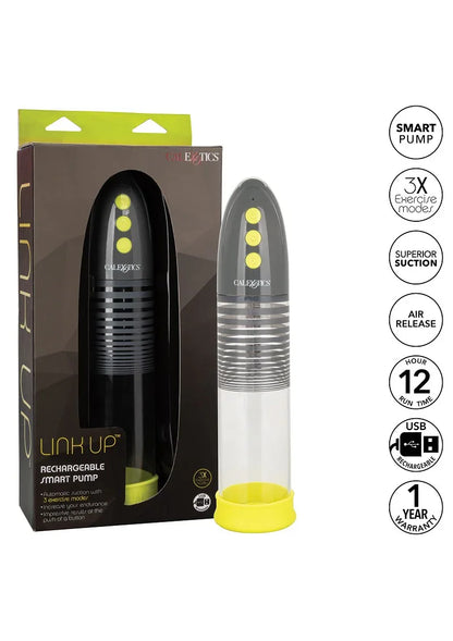 Link Up Rechargeable Smart Pump Penis pomp by CalExotics - Happytoys Sexshop: Toys for Feeling Happy & Easy 😊 - Discreet geleverd