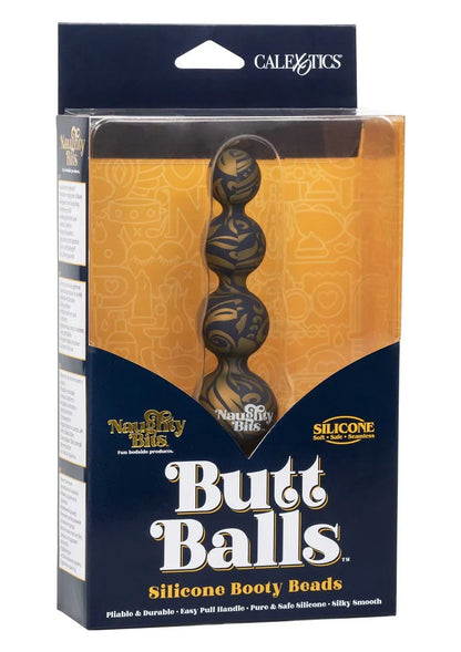 ♀ CalExotics Naughty Bits Butt Balls Silicone Booty Beads - Happytoys Sexshop: Toys for Feeling Happy & Easy 😊 - Discreet geleverd
