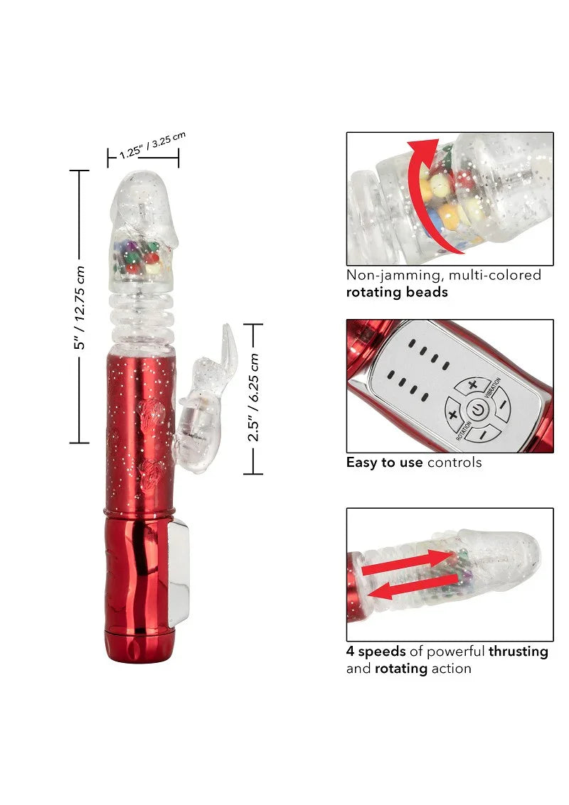 Naughty Bits Cumball Machine Thrusting Jack Rabbit Vibrator by CalExotics - Happytoys Sexshop: Toys for Feeling Happy & Easy 😊 - Discreet geleverd