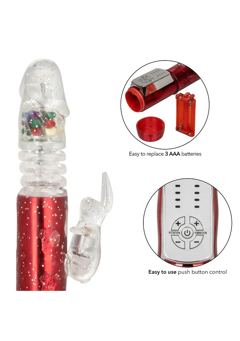 Naughty Bits Cumball Machine Thrusting Jack Rabbit Vibrator by CalExotics - Happytoys Sexshop: Toys for Feeling Happy & Easy 😊 - Discreet geleverd