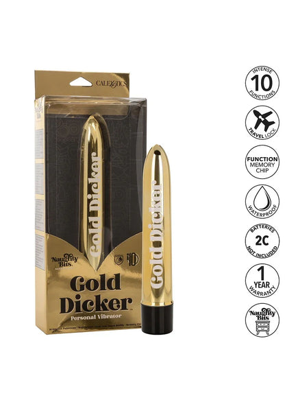 ♀ CalExotics Naughty Bits Gold Dicker Persoonlijke vibrator - Happytoys Sexshop: Toys for Feeling Happy & Easy 😊 - Discreet geleverd