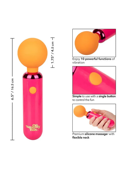 Naughty Bits Home Cumming Queen Vibrating Wand by CalExotics - Happytoys Sexshop: Toys for Feeling Happy & Easy 😊 - Discreet geleverd