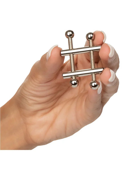 Crossbar Nipple Vices by CalExotics - Happytoys Sexshop: Toys for Feeling Happy & Easy 😊 - Discreet geleverd