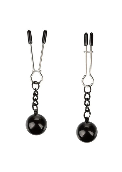 Weighted Tweezer Nipple Clamps by CalExotics - Happytoys Sexshop: Toys for Feeling Happy & Easy 😊 - Discreet geleverd