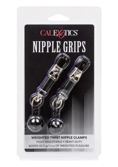 ♀ ♂ CalExotics Nipple Grips Weighted Twist Nipple Clamps - Happytoys Sexshop: Toys for Feeling Happy & Easy 😊 - Discreet geleverd