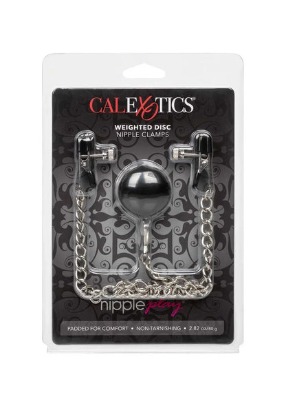 ♀ CalExotics Nipple Play Weighted Disc Nipple Clamps - Happytoys Sexshop: Toys for Feeling Happy & Easy 😊 - Discreet geleverd