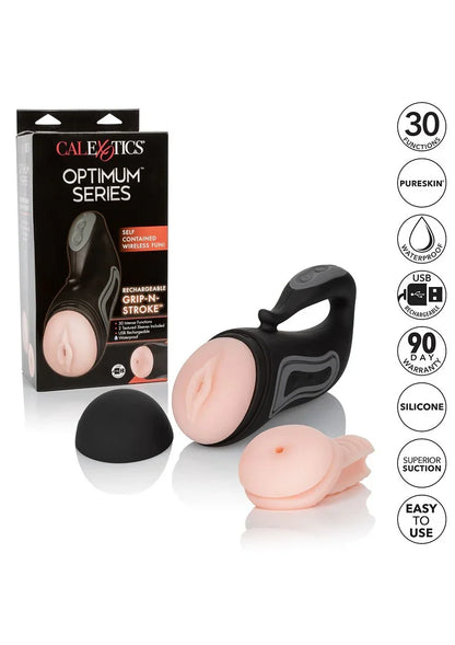 Optimum Power Rechargeable Grip-N-Stroke by CalExotics - Happytoys Sexshop: Toys for Feeling Happy & Easy 😊 - Discreet geleverd