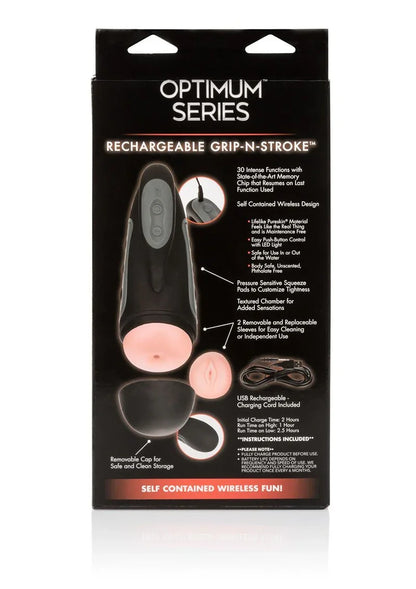 Optimum Power Rechargeable Grip-N-Stroke by CalExotics - Happytoys Sexshop: Toys for Feeling Happy & Easy 😊 - Discreet geleverd