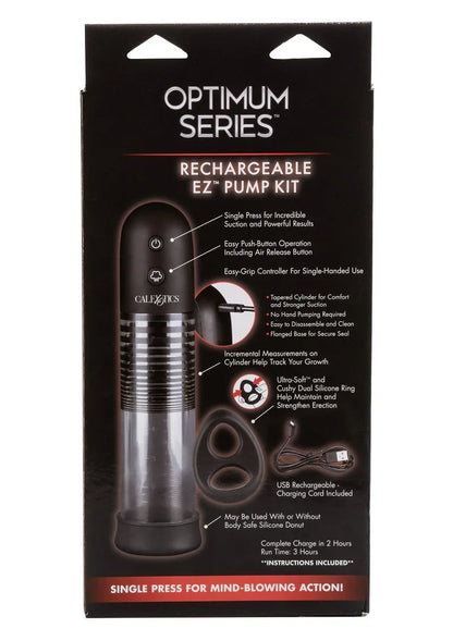 ♂ CalExotics Optimum Series Rechargeable EZ Pump Kit - Happytoys Sexshop: Toys for Feeling Happy & Easy 😊 - Discreet geleverd
