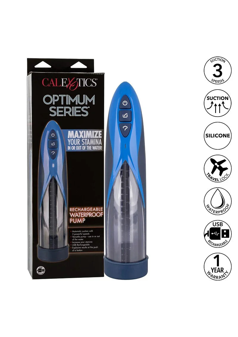 Optimum Series Rechargeable Waterproof Pump by CalExotics - Happytoys Sexshop: Toys for Feeling Happy & Easy 😊 - Discreet geleverd