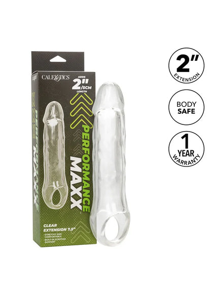 ♂ CalExotics Performance Maxx Clear Extension 7.5' - Happytoys Sexshop: Toys for Feeling Happy & Easy 😊 - Discreet geleverd