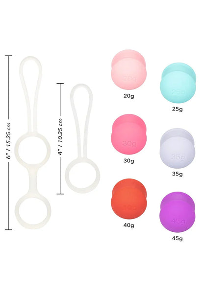 CalExotics She-ology Interchangeable Weighted Kegel Set - Happytoys Sexshop: Toys for Feeling Happy & Easy 😊 - Discreet geleverd