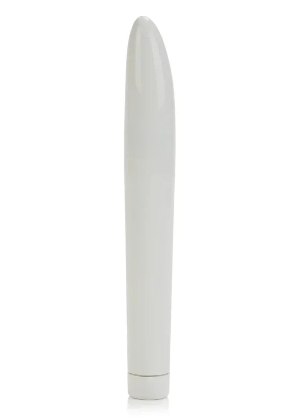 Classic white maxi vibrator with smooth surface from Cal Exotics against a white background