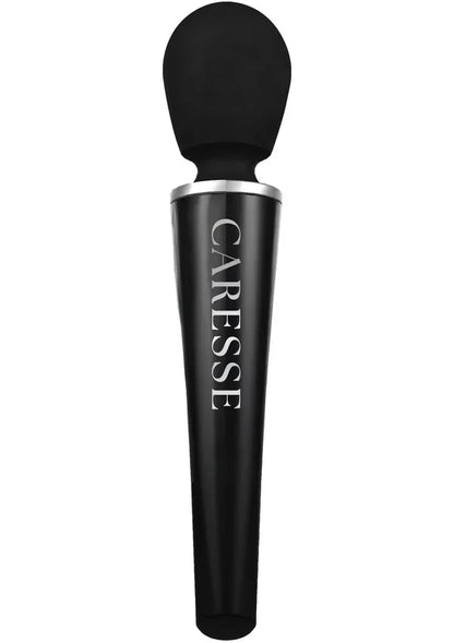 Compact Wand Massager Black by Caresse - Happytoys Sexshop: Toys for Feeling Happy & Easy 😊 - Discreet geleverd
