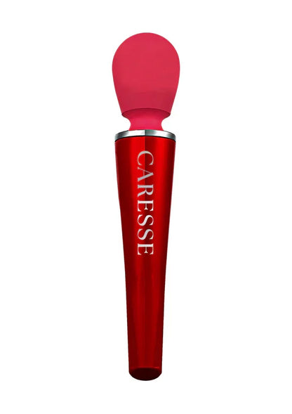 Compact Wand Massager Red by Caresse - Happytoys Sexshop: Toys for Feeling Happy & Easy 😊 - Discreet geleverd