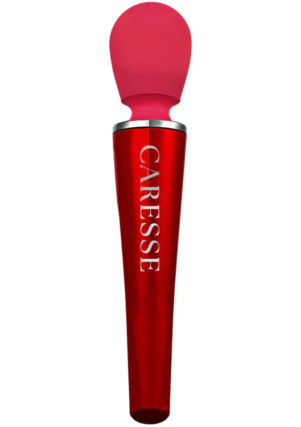 Compact Wand Massager Red by Caresse - Happytoys Sexshop: Toys for Feeling Happy & Easy 😊 - Discreet geleverd