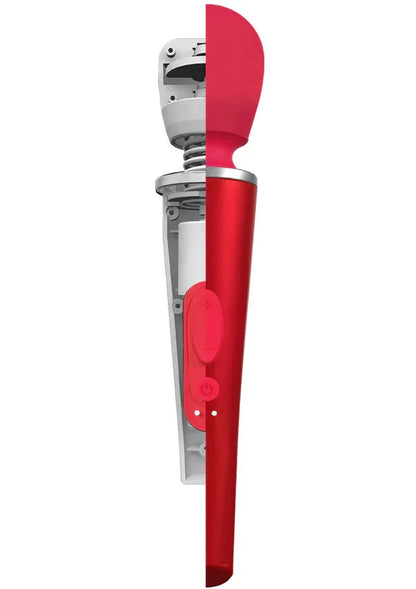 Compact Wand Massager Red by Caresse - Happytoys Sexshop: Toys for Feeling Happy & Easy 😊 - Discreet geleverd