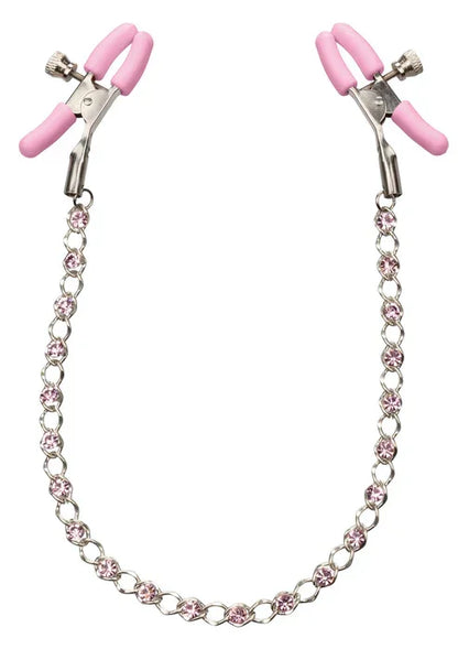 Crystal Chain Nipple Clamps by CalExotics - Happytoys Sexshop: Toys for Feeling Happy & Easy 😊 - Discreet geleverd
