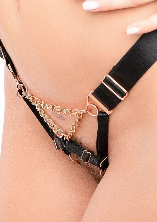 COMBIDEAL: Diva Open slip, Nipple covers & Multi Ring Bra by Kinky Diva - Happytoys Sexshop: Toys for Feeling Happy & Easy 😊 - Discreet geleverd