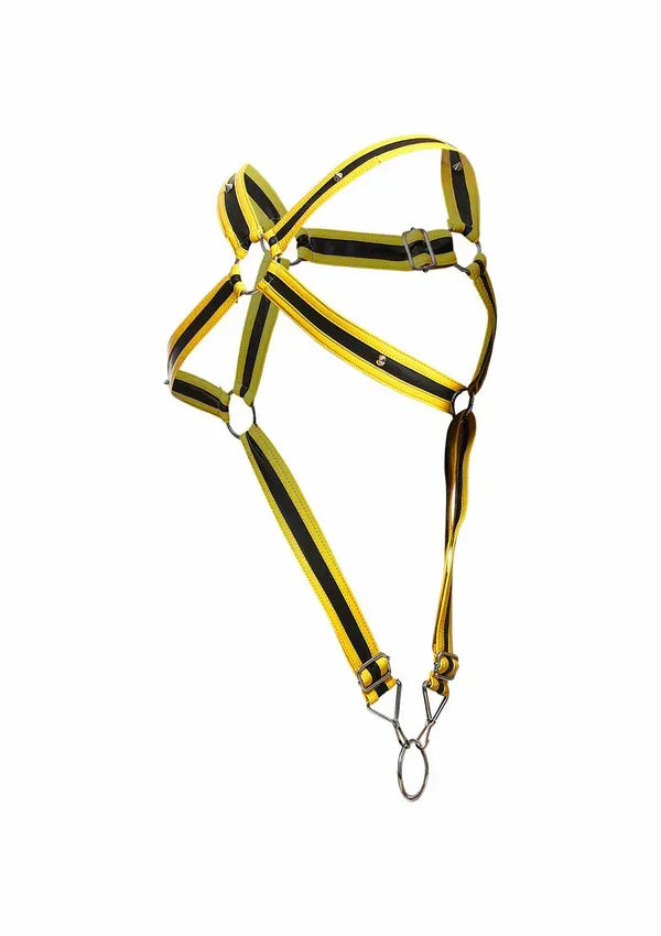 DNGEON Cross Cockring Harness by MOB - Happytoys Sexshop: Toys for Feeling Happy & Easy 😊 - Discreet geleverd