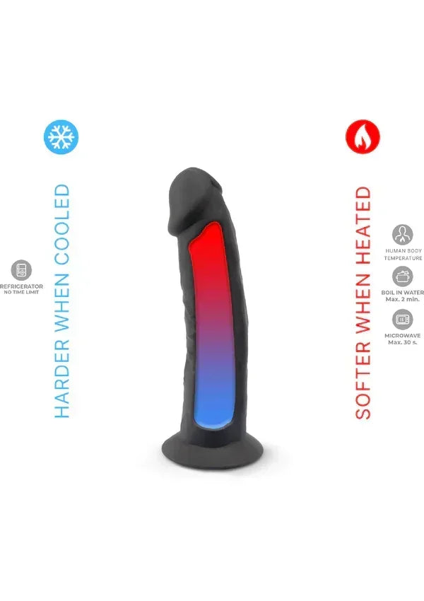 Dong Model 6 inch Glow Red by Silex-D - Happytoys Sexshop: Toys for Feeling Happy & Easy 😊 - Discreet geleverd