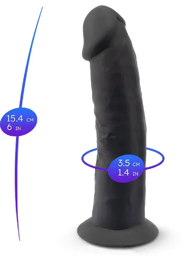 Dong Model 6 inch Glow Red by Silex-D - Happytoys Sexshop: Toys for Feeling Happy & Easy 😊 - Discreet geleverd