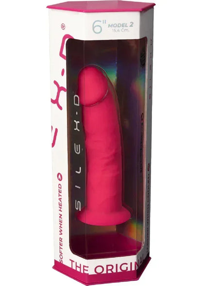 Dong Model 6 inch Glow Red by Silex-D - Happytoys Sexshop: Toys for Feeling Happy & Easy 😊 - Discreet geleverd